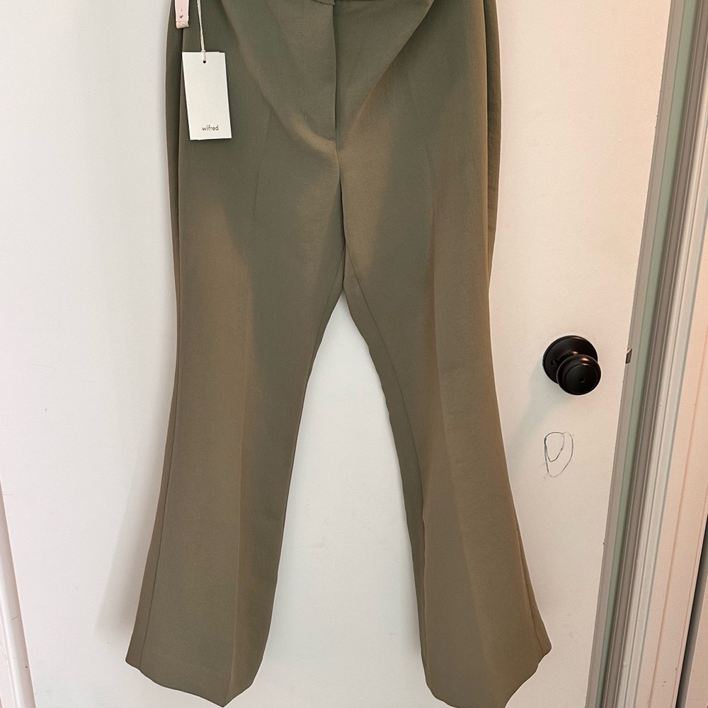 Wilfred “Sequence” Olive Green Cropped Flared Pants - Picture 5 of 9